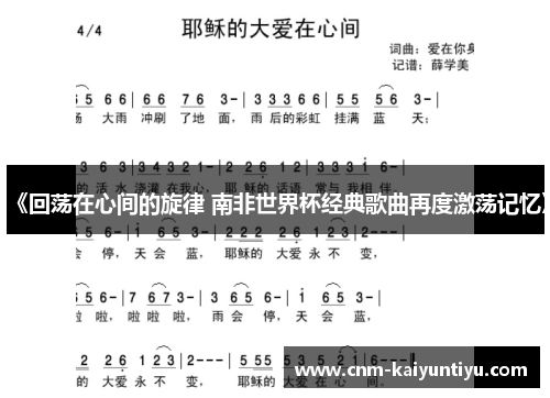 《回荡在心间的旋律 南非世界杯经典歌曲再度激荡记忆》